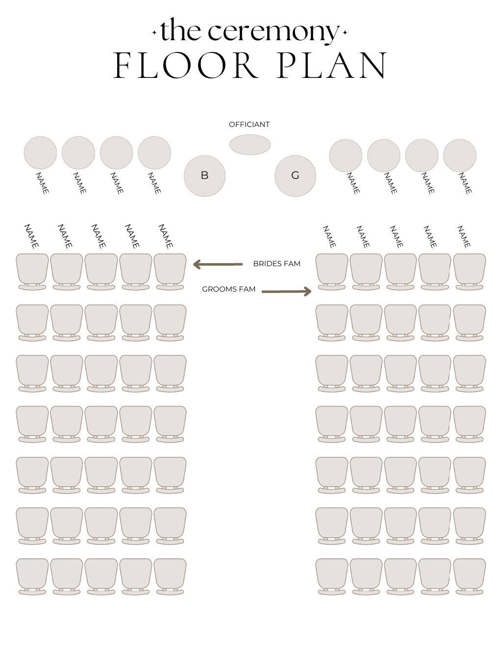 Ceremony floor plan